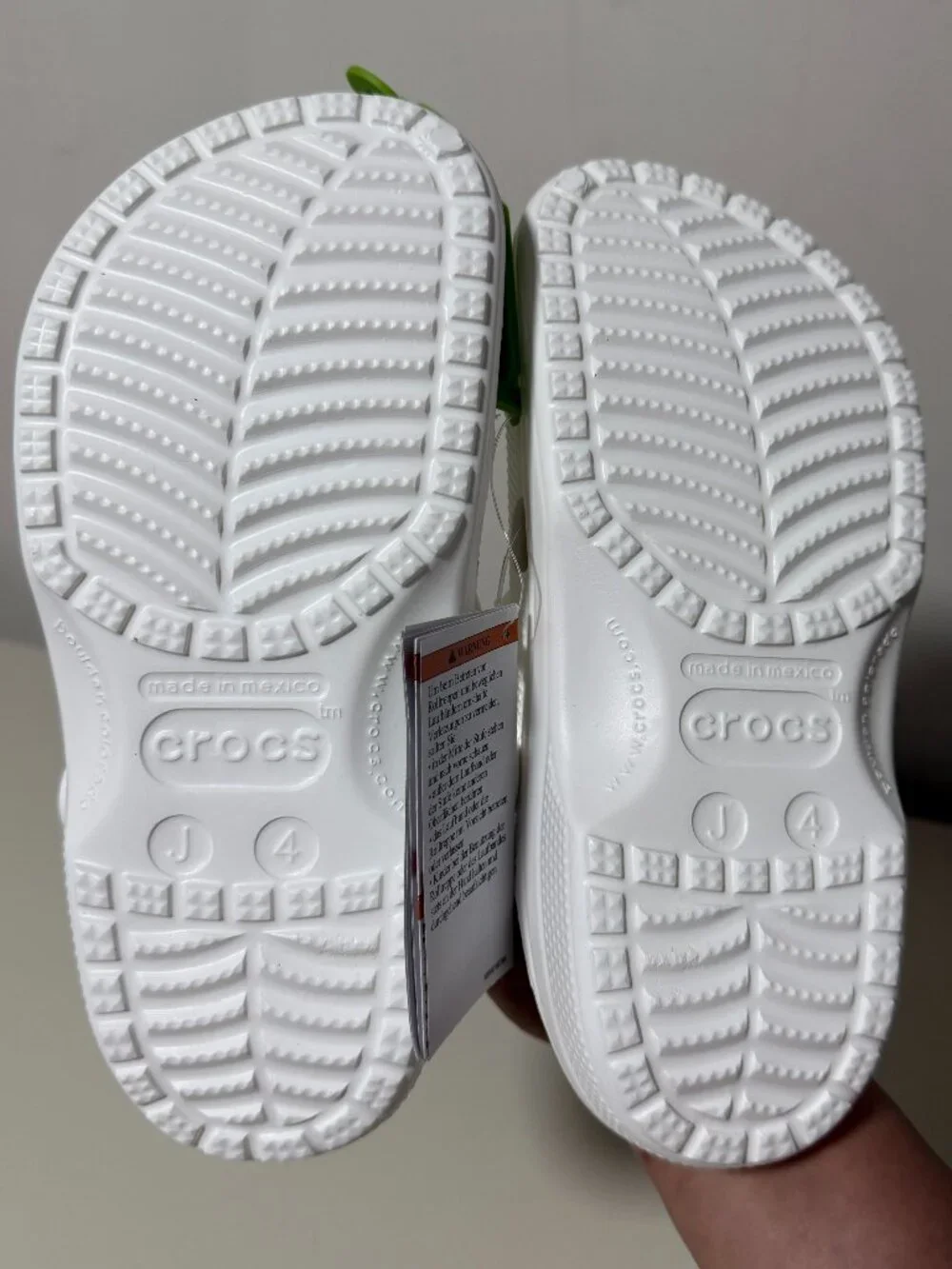 Crocs Big Kids' Classic Clog, J4 White